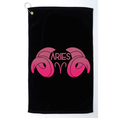 Zodiac Aries Ram Horns Golf Towel