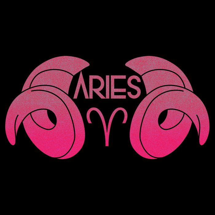 Zodiac Aries Ram Horns Cropped Pullover Crew