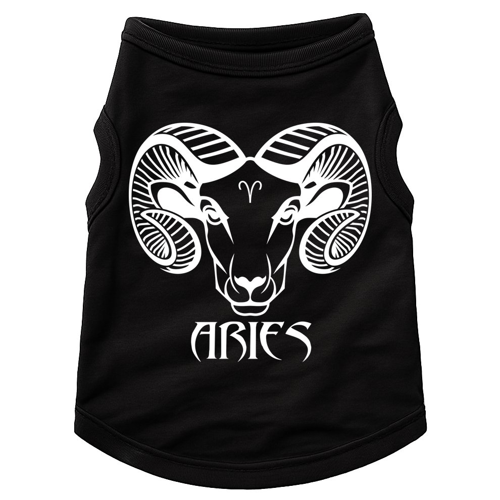 Zodiac Aries Ram Horns Face Doggie Tank