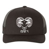 Zodiac Aries Ram Horns Face Yupoong Adult 5-Panel Trucker Hat