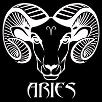 Zodiac Aries Ram Horns Face Tall T-Shirt