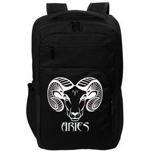 Zodiac Aries Ram Horns Face Impact Tech Backpack