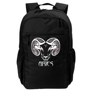 Zodiac Aries Ram Horns Face Daily Commute Backpack