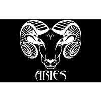 Zodiac Aries Ram Horns Face Bumper Sticker