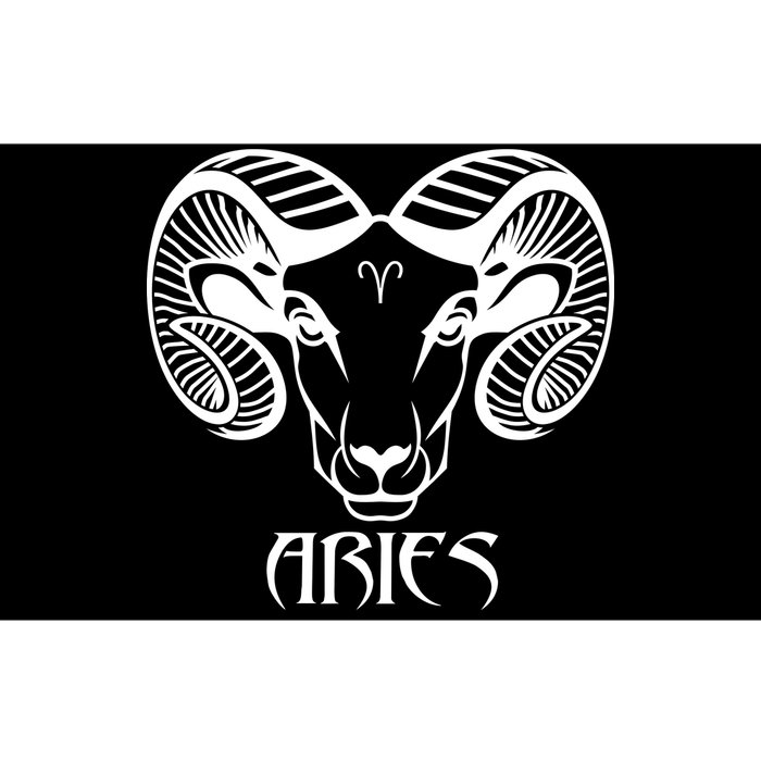 Zodiac Aries Ram Horns Face Bumper Sticker