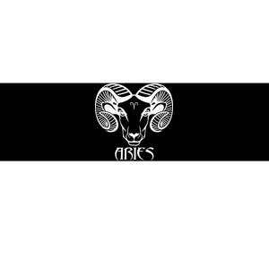 Zodiac Aries Ram Horns Face Bumper Sticker