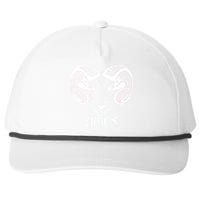 Zodiac Aries Ram Horns Face Snapback Five-Panel Rope Hat