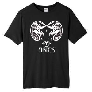 Zodiac Aries Ram Horns Face Tall Fusion ChromaSoft Performance T-Shirt