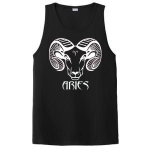 Zodiac Aries Ram Horns Face PosiCharge Competitor Tank