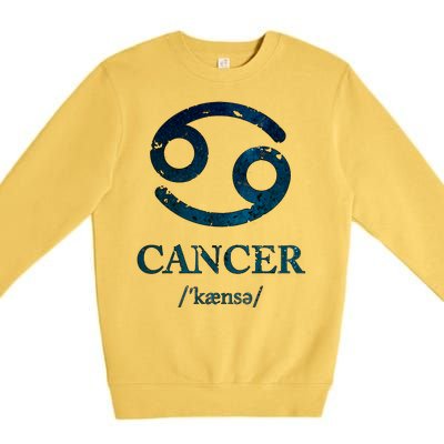 Zodiac Birthday Cancer Vintage Premium Crewneck Sweatshirt