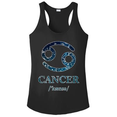 Zodiac Birthday Cancer Vintage Ladies PosiCharge Competitor Racerback Tank