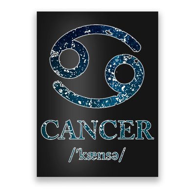 Zodiac Birthday Cancer Vintage Poster