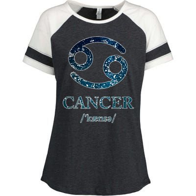 Zodiac Birthday Cancer Vintage Enza Ladies Jersey Colorblock Tee