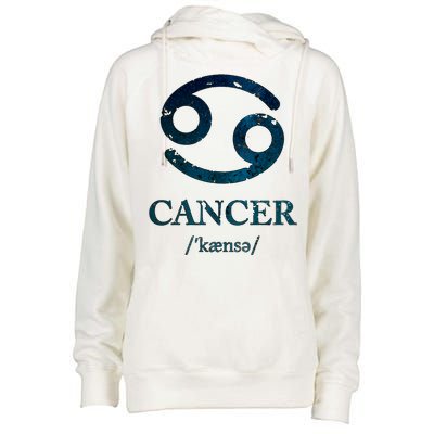 Zodiac Birthday Cancer Vintage Womens Funnel Neck Pullover Hood