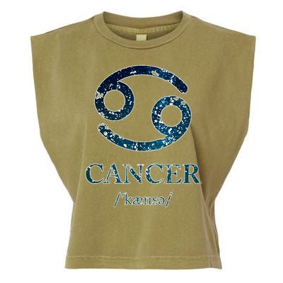 Zodiac Birthday Cancer Vintage Garment-Dyed Women's Muscle Tee