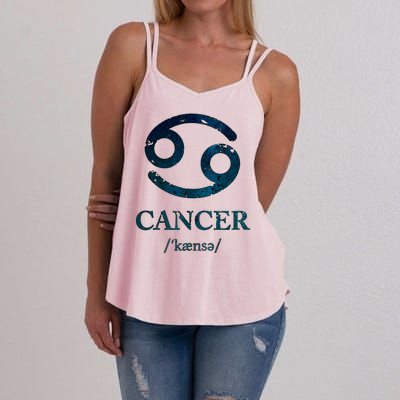 Zodiac Birthday Cancer Vintage Women's Strappy Tank