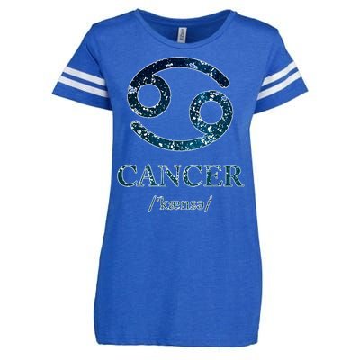 Zodiac Birthday Cancer Vintage Enza Ladies Jersey Football T-Shirt