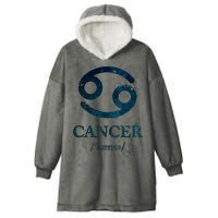 Zodiac Birthday Cancer Vintage Hooded Wearable Blanket