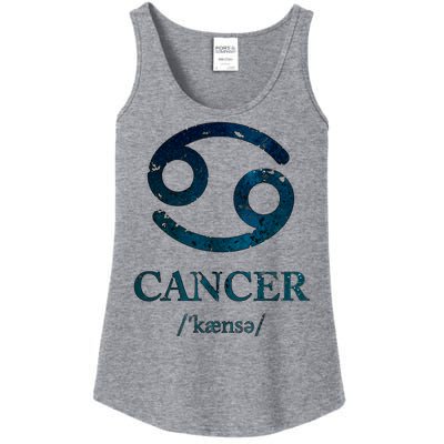 Zodiac Birthday Cancer Vintage Ladies Essential Tank