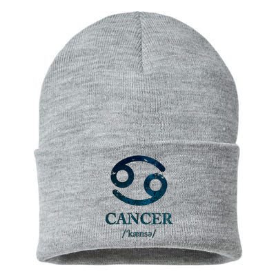 Zodiac Birthday Cancer Vintage Sustainable Knit Beanie