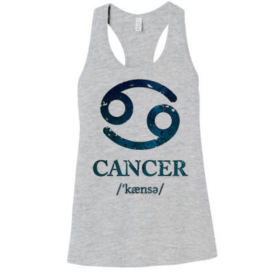 Zodiac Birthday Cancer Vintage Women's Racerback Tank