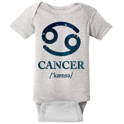 Zodiac Birthday Cancer Vintage Baby Bodysuit