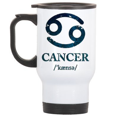 Zodiac Birthday Cancer Vintage Stainless Steel Travel Mug