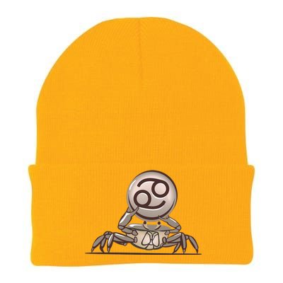 Zodiac Cancer Icon Gem Knit Cap Winter Beanie