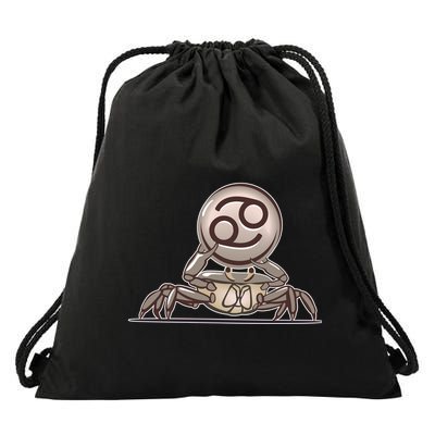 Zodiac Cancer Icon Gem Drawstring Bag