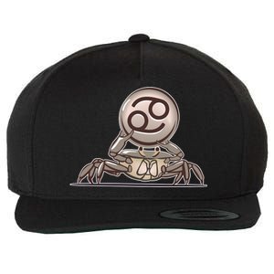 Zodiac Cancer Icon Gem Wool Snapback Cap