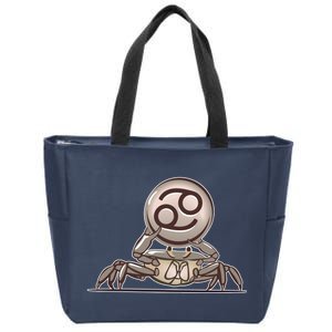 Zodiac Cancer Icon Gem Zip Tote Bag