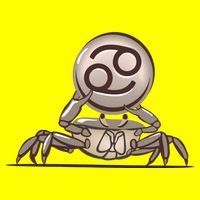 Zodiac Cancer Icon Gem Button