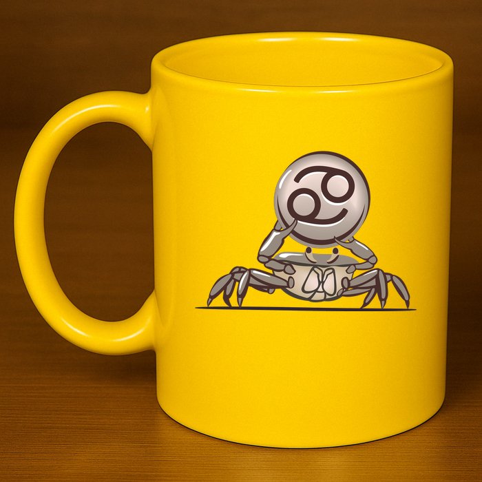 Zodiac Cancer Icon Gem 11oz C Handle Ceramic Mug