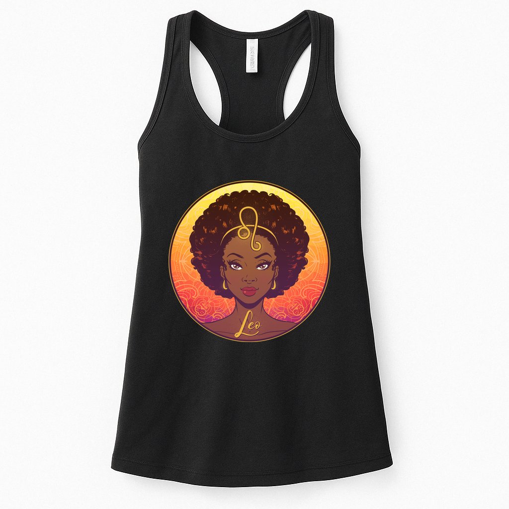 Zodiac Leo African American Black Woman Womens Tank Top