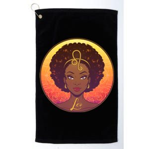 Zodiac Leo African American Black Woman Platinum Collection Golf Towel