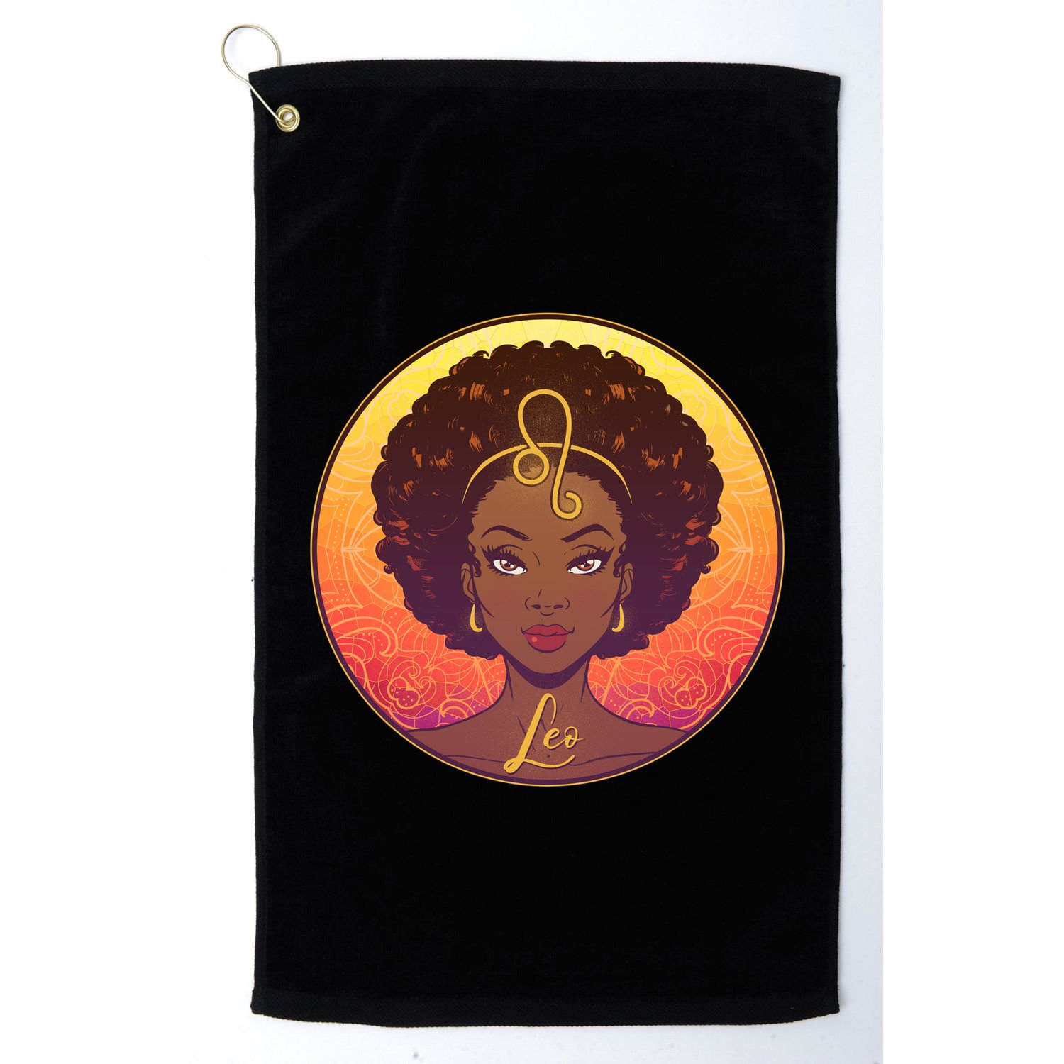 Zodiac Leo African American Black Woman Golf Towel