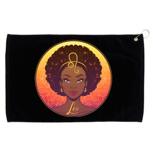 Zodiac Leo African American Black Woman Grommeted Golf Towel