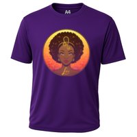 Zodiac Leo African American Black Woman Cooling Performance Crew T-Shirt