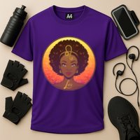 Zodiac Leo African American Black Woman Cooling Performance Crew T-Shirt