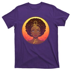 Zodiac Leo African American Black Woman T-Shirt