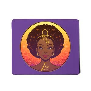 Zodiac Leo African American Black Woman Mousepad