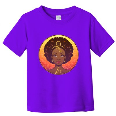Zodiac Leo African American Black Woman Toddler T-Shirt