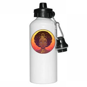 Zodiac Leo African American Black Woman Aluminum Water Bottle