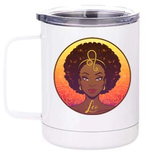 Zodiac Leo African American Black Woman 12 oz Stainless Steel Tumbler Cup