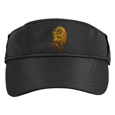 Zodiac Leo Lion Floral Tribal Design Adult Drive Performance Visor