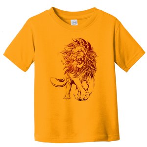 Zodiac Leo Lion Floral Tribal Design Toddler T-Shirt