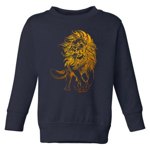 Zodiac Leo Lion Floral Tribal Design Toddler Sweatshirt