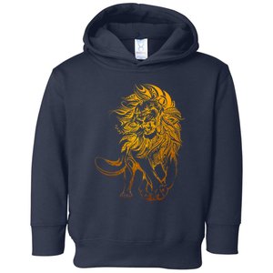 Zodiac Leo Lion Floral Tribal Design Toddler Hoodie