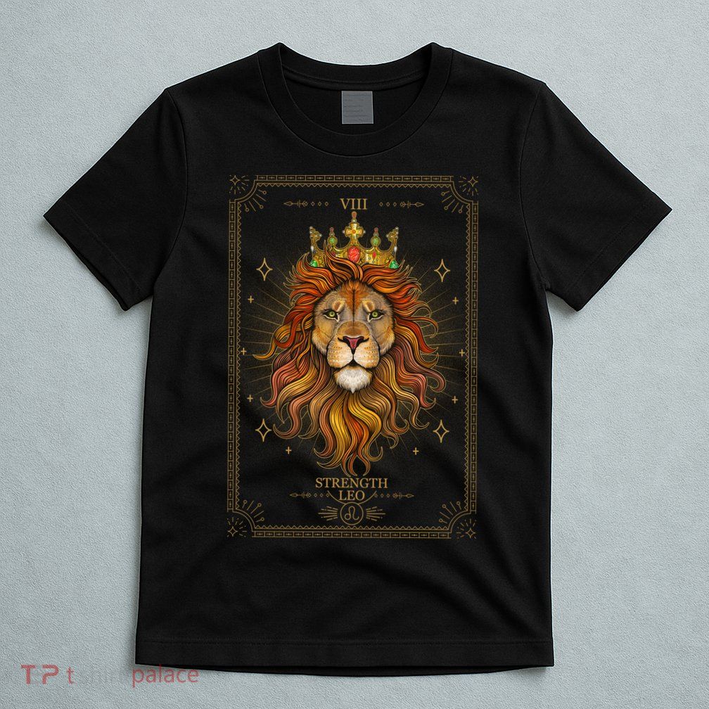 Zodiac Leo Lion Tarot Card VIII Strength T-Shirt