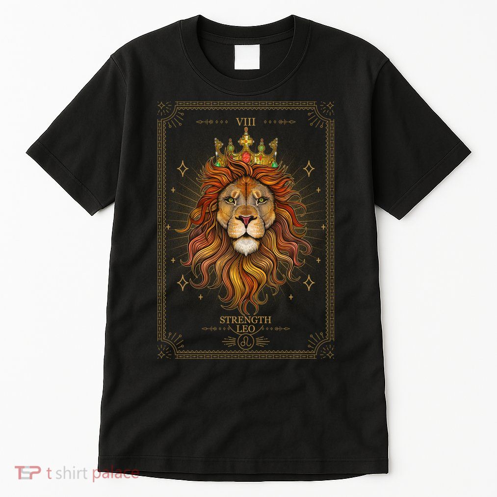 Zodiac Leo Lion Tarot Card VIII Strength Tall T-Shirt